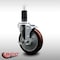 Service Caster 5'' SS Maroon Poly Swivel 1-1/4'' Expanding Stem Caster with Brake SCC-SSEX20S514-PPUB-MRN-TLB-114 - alternate 4
